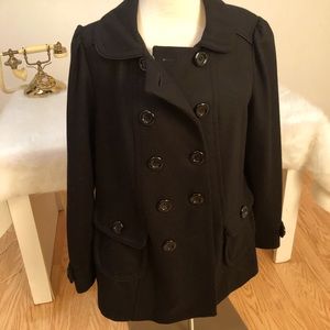 Ladies beautiful double breasted coat satin lined 2 pockets for phone new